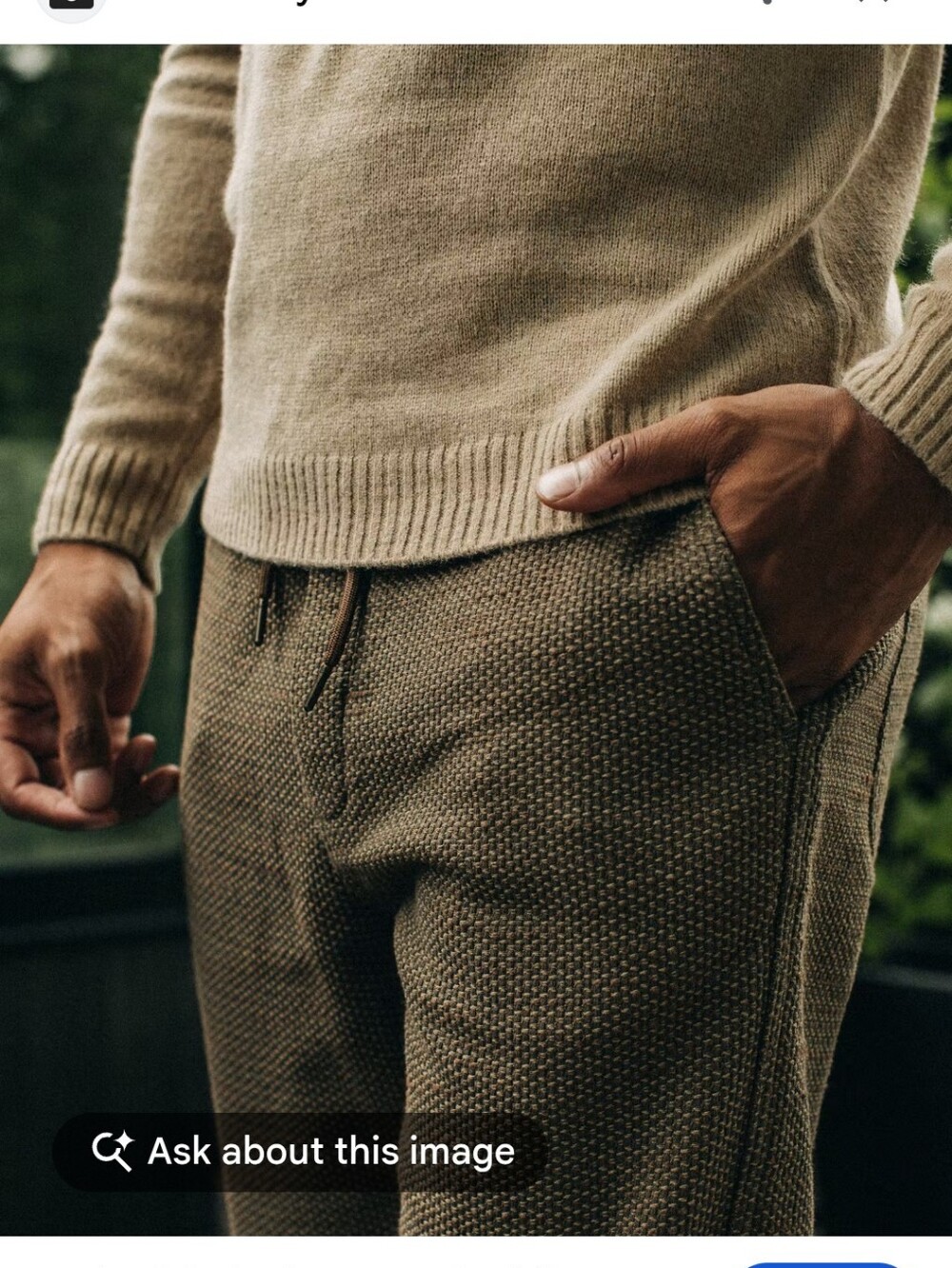 Taylor Stitch The Apres Pants In Cypress Sashiko Brown/Olive Tone